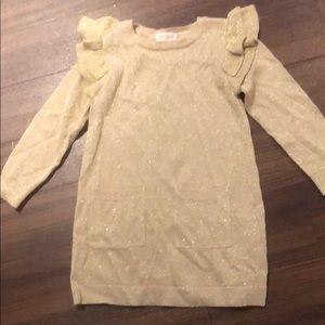 Cat and jack gold sparkly dress